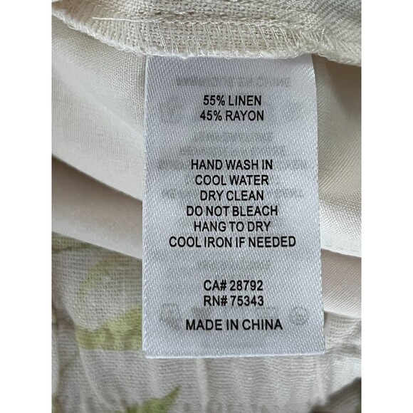 NEW‎ Caroline Constas Linen Blend Floral Shorts Size M Cottage Feminine Toile - Picture 9 of 10